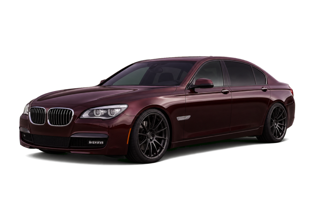 Burgundy BMW 7 Series F01 LCI sedan for 2013-2015