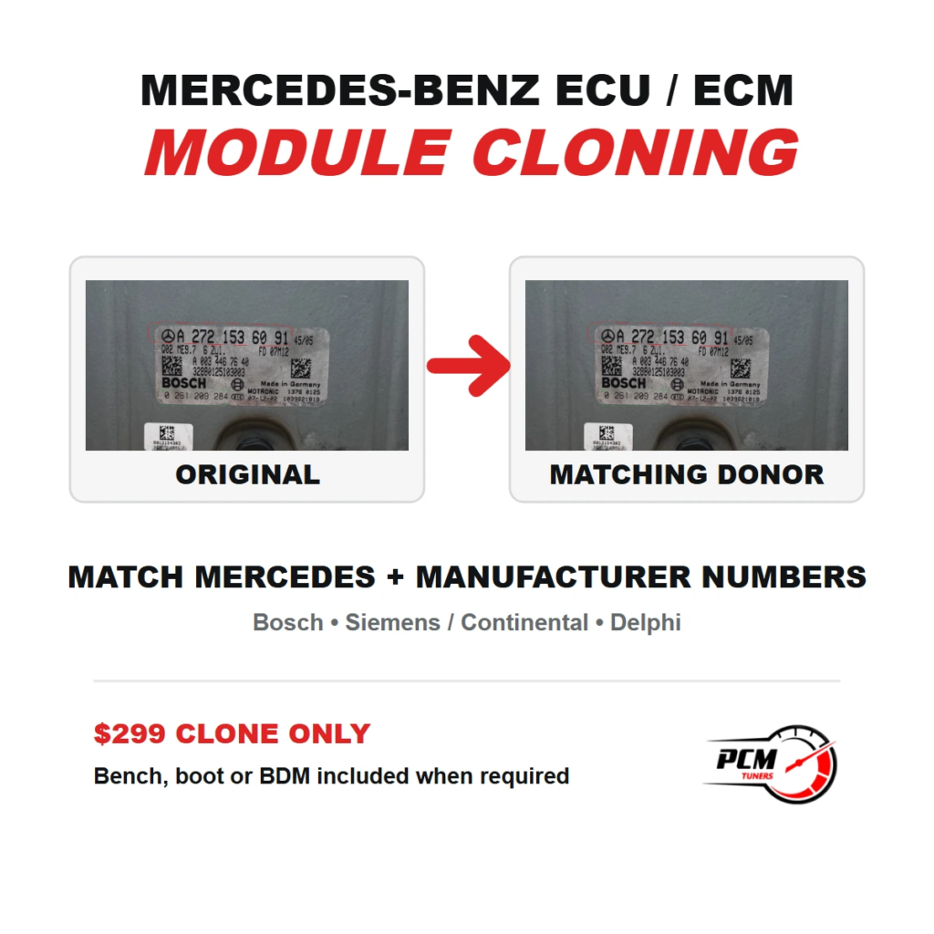 Mercedes-Benz ECU ECM engine computer cloning service