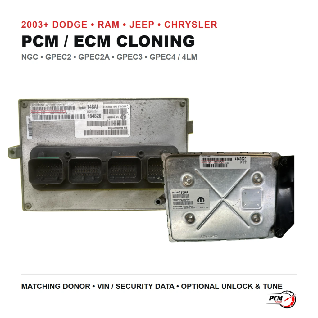 Mopar PCM ECM cloning service for NGC and GPEC modules