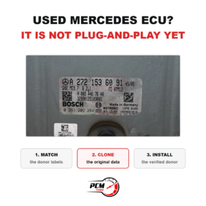 Used Mercedes ECU programming and cloning process