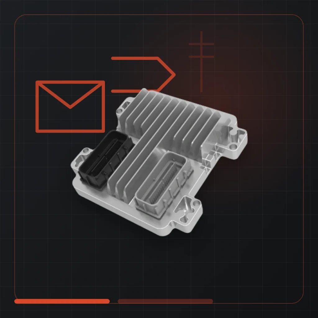 GM engine controller prepared for PCM Tuners mail-in tuning service